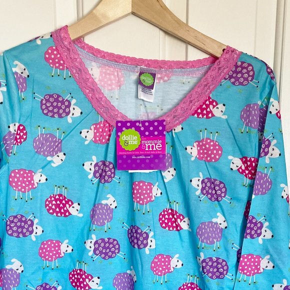 NEW Dollie & Me Womens Counting Sheep Nightgown NWT M - Picture 2 of 11